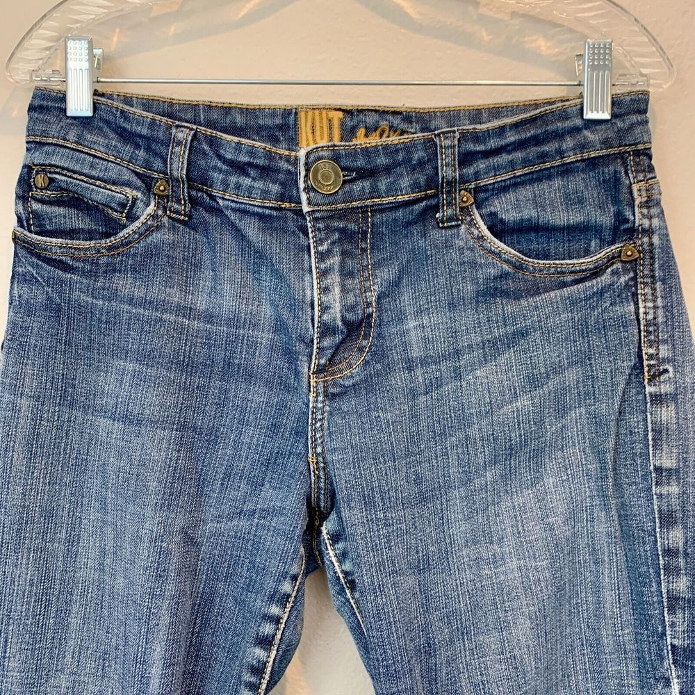 Kut From the Kloth Straight Leg Jeans Womens Size 6 Medium Wash - Picture 3 of 15